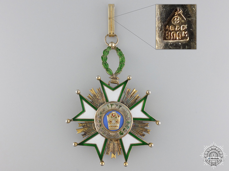 Order of the Crown (Order of Taj), II Class Commander Obverse