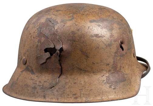German Army Steel Helmet M42 (Painted Tropical Camouflage version) Back