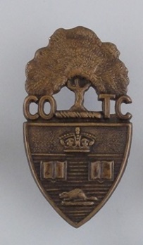 University of Toronto Canadian Officer Training Corps Other Ranks Cap Badge Obverse