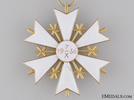Order of the White Star, II Class Cross Reverse