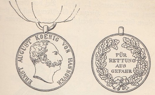 Life Saving Medal (stamped "FICKENSCHER") Obverse & Reverse