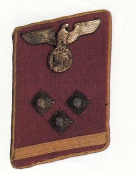 NSDAP Ober-Einsatzleiter Type IV Reich Level Collar Tabs Obverse