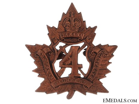 4th Pioneer Battalion Other Ranks Cap Badge Obverse