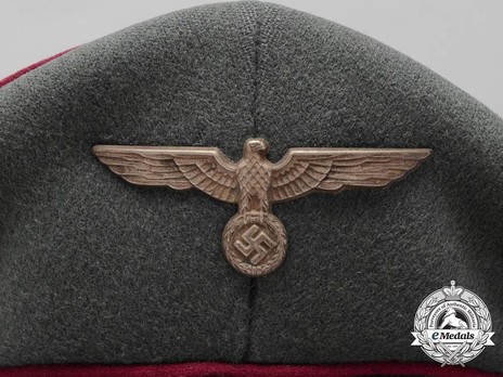 German Army Smoke & Chemical Officer's Visor Cap Eagle Detail