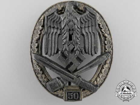 General Assault Badge, "50" Obverse