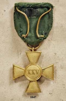 Military Long Service Decoration, Type I, Cross for 25 Years Reverse