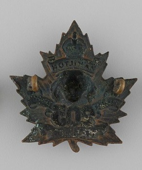 205th Infantry Battalion Other Ranks Cap Badge Reverse