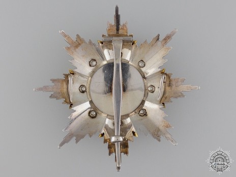 House Order of the Golden Flame, Breast Star (with diamonds) Reverse