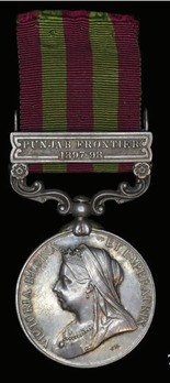 India Medal, Silver Medal (with "PUNJAB FRONTIER 1897-98" clasp) (1896-1901)