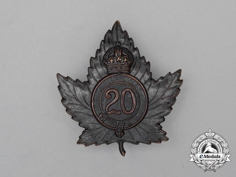 20th Infantry Battalion Other Ranks Cap Badge Obverse
