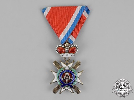 Order of the Cross of Takovo, Civil Division, IV Class Obverse