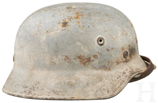 German Army Steel Helmet M40 (Painted Winter Camouflage version) Back