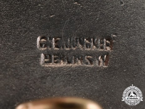 Luftwaffe Flak Badge, by C. E. Juncker (in nickel silver) Detail