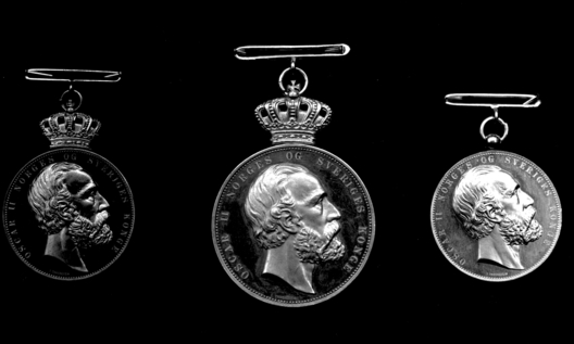 Medal for Heroic Deeds, Silver Medal (with crown Oscar II) Obverse