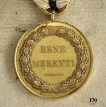 Bene Merenti Medal, Type IV, Small Gold Medal Reverse