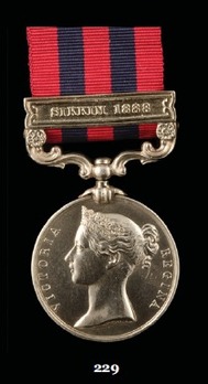 India General Service Medal (1854) (with "SIKKIM 1888" clasp)