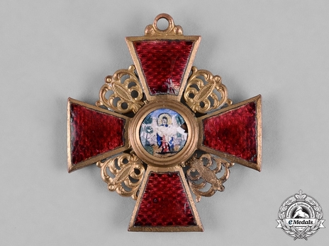 Order of St. Anne, Type II, Civil Division, III Class Cross (in bronze gilt)
