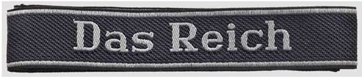 Waffen-SS Das Reich NCO/EM's Cuff Title (BeVo weave version) Obverse