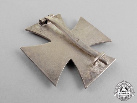Iron Cross I Class, by B. H. Mayer (26, Type A pin) Reverse