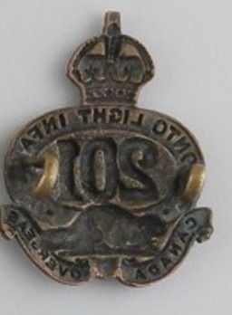 201st Infantry Battalion Other Ranks Collar Badge Reverse