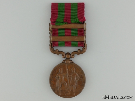 Bronze Medal (with "PUNJAB FRONTIER 1897-98" and "TIRAH 1897-98" clasps) (1896-1901) Reverse