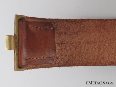 German Red Cross Brown Leather Belt Strap Reverse