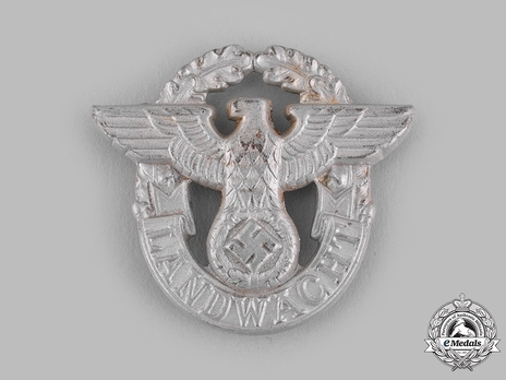 German Auxiliary Police Metal Cap Eagle Obverse