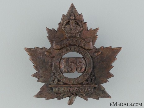 155th Infantry Battalion Other Ranks Cap Badge Obverse