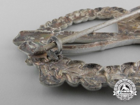 Infantry Assault Badge, by B. H. Mayer (in silver) Detail