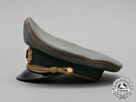 German Army General's Post-1943 Visor Cap (with cloth insignia) Left Side