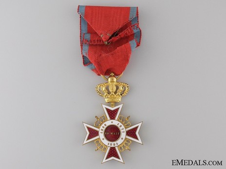 Order of the Romanian Crown, Type II, Civil Division, Officer's Cross Reverse