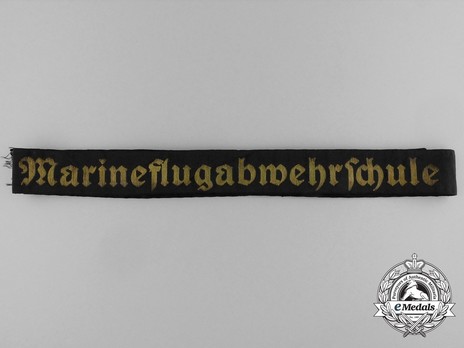 Kriegsmarine Marineflugabwehrschule Cap Tally Ribbon Obverse