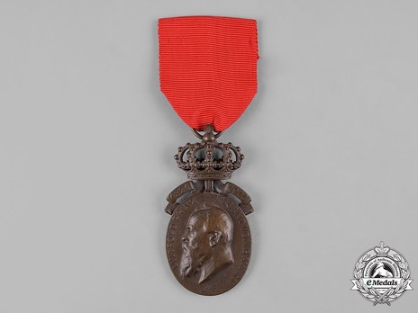 Prince Regent Luitpold Medal, Bronze Medal (with crown) Obverse