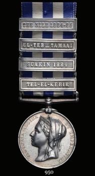 Egypt Medal (1882-1889) (with 4 clasps)