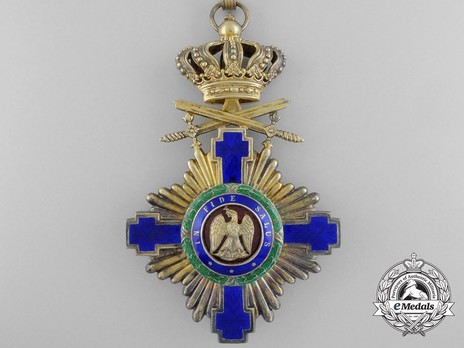 The Order of the Star of Romania, Type I, Military Division, Commander's Cross Obverse