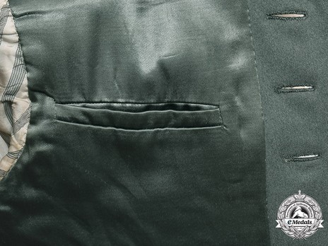 German Army Administrative Officer's Dress Tunic Interior Detail