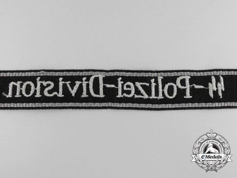 Waffen-SS Polizei-Division NCO/EM's Cuff Title (RZM machine-embroidered version) Reverse