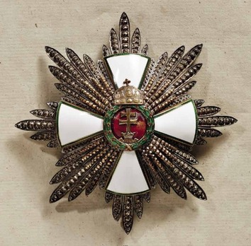Hungarian Order of Merit, Grand Cross Breast Star, Civil Division (with Holy Crown)