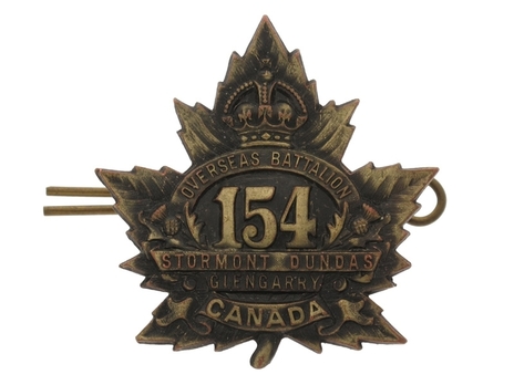 154th Infantry Battalion Other Ranks Cap Badge Obverse
