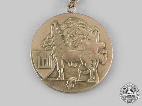 Order of Gediminas, Type II, I Class Medal Reverse