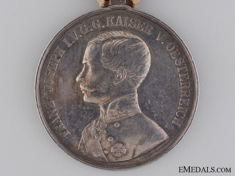  Type VI, I Class Silver Medal (with left facing profile & mustache) Obverse