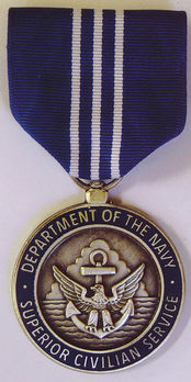 Navy Superior Civilian Service Award Obverse