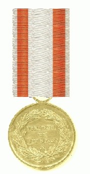 General Honour Medal, Type III, in Gold Obverse