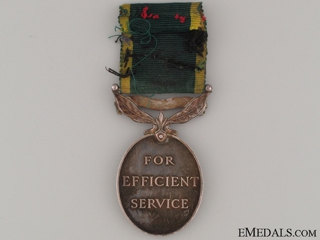 Silver Medal (for Territorial Forces, with King George VI "FID:DEF" effigy, with 2 clasps) Reverse