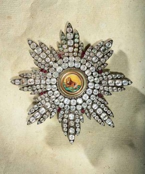 Order of the Lion and Sun, Type II, II Class Breast Star (with couchant lion)