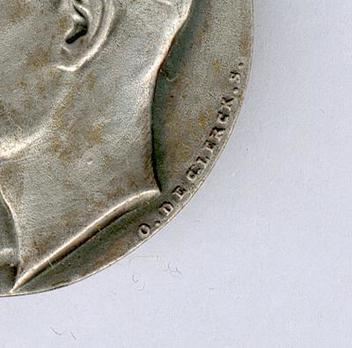 Silver Medal (stamped "‘E. GOERGEN P." "O. DE CLERCK.S.") Obverse Detail