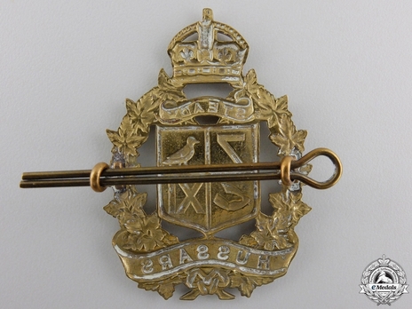 7th/11th Hussars Other Ranks Cap Badge Reverse
