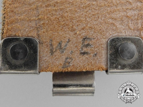 German Police Black Belt Strap Stamp Detail