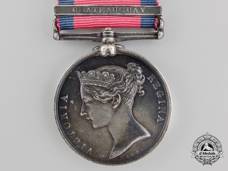 Silver Medal (with "CHATEAUGUAY" clasp) Obverse