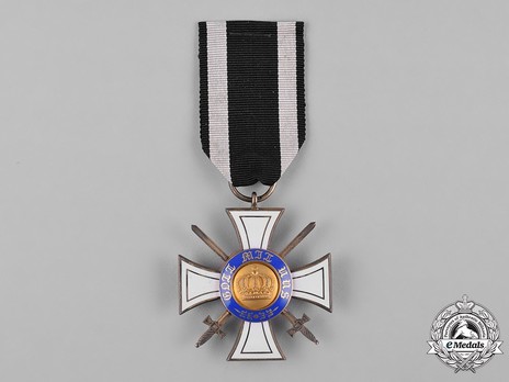 Order of the Crown, Military Division, Type II, III Class Cross (in silver gilt) Obverse
